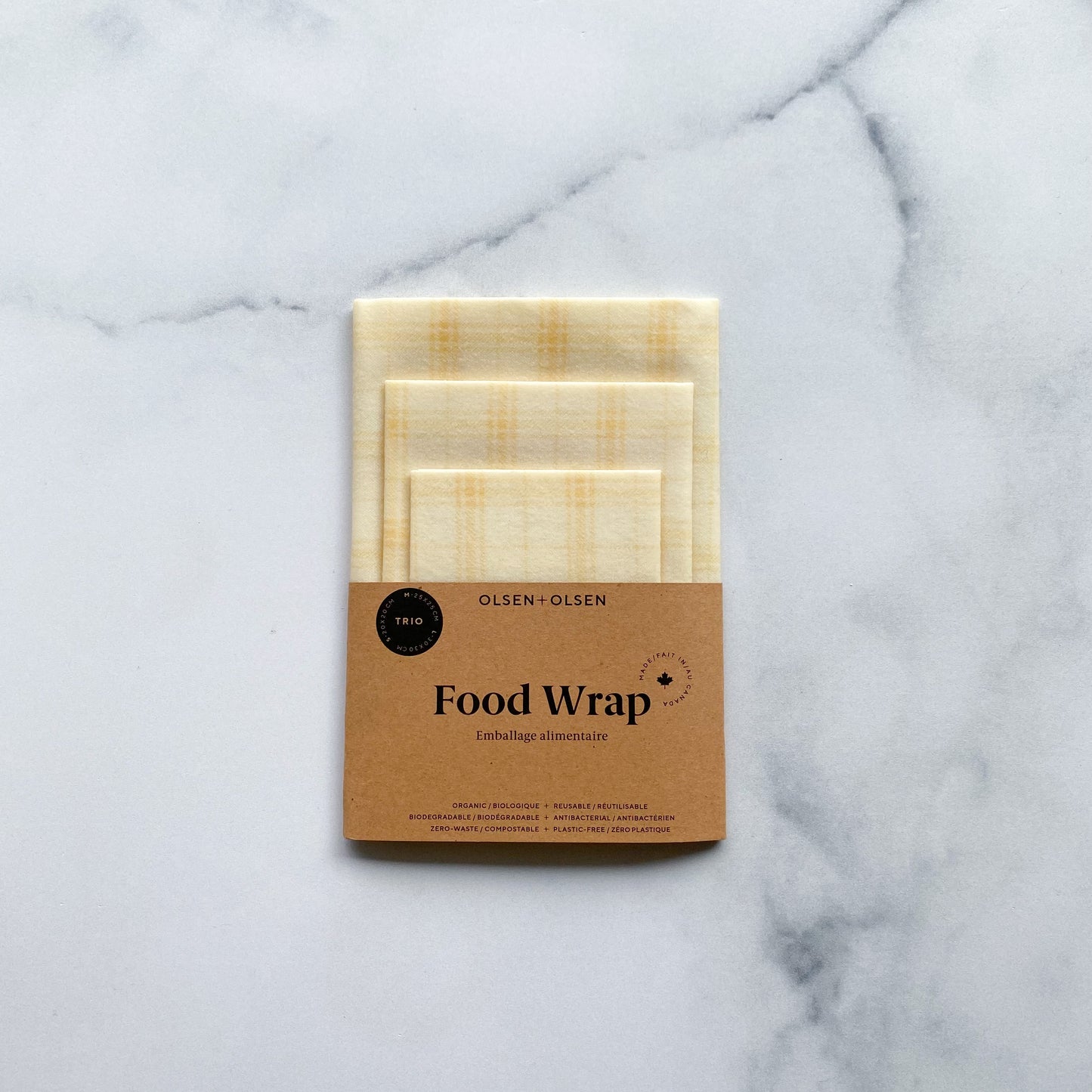 Organic Beeswax Food wraps I Neutral Mix